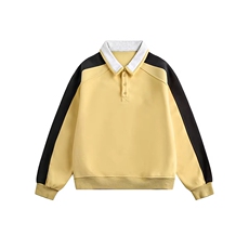 WY848-P55-450克重磅美式学院风拼接卫衣2026春季新款情侣卫衣，男装卫衣，星座1811B
