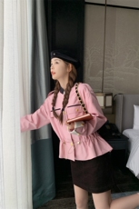粉色小香风短外套女春秋2025新款小个子时尚洋气休闲百搭减龄上衣，女装风衣，帛香坊