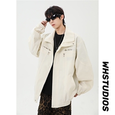 春季港风大码美式潮流宽松百搭立领夹克外套XZ213-JK3000-P65控88，男装夹克，星座213