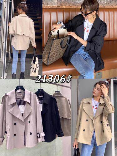 【现货】秋季新款时尚简约设计短款气质款风衣，女装风衣，你别走