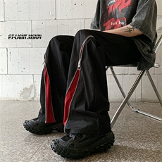 B221美式ins高街小众拼接宽松休闲登山裤冲锋裤LK23110-P65控88，男装休闲裤，电商B221