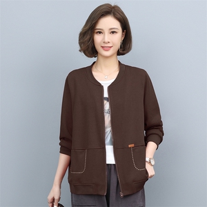 2021秋装新款时尚休闲短外套女宽松显瘦百搭开衫外套图片