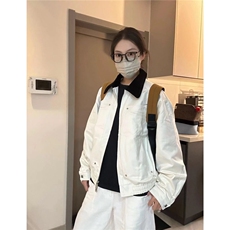 J50-P95牛仔外套男女春秋款美式复古设计感宽松高级感，男装工装外套，电商B323A