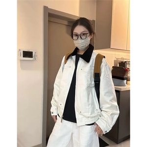 J50-P95 牛仔外套男女春秋款美式复古设计感宽松高级感图片