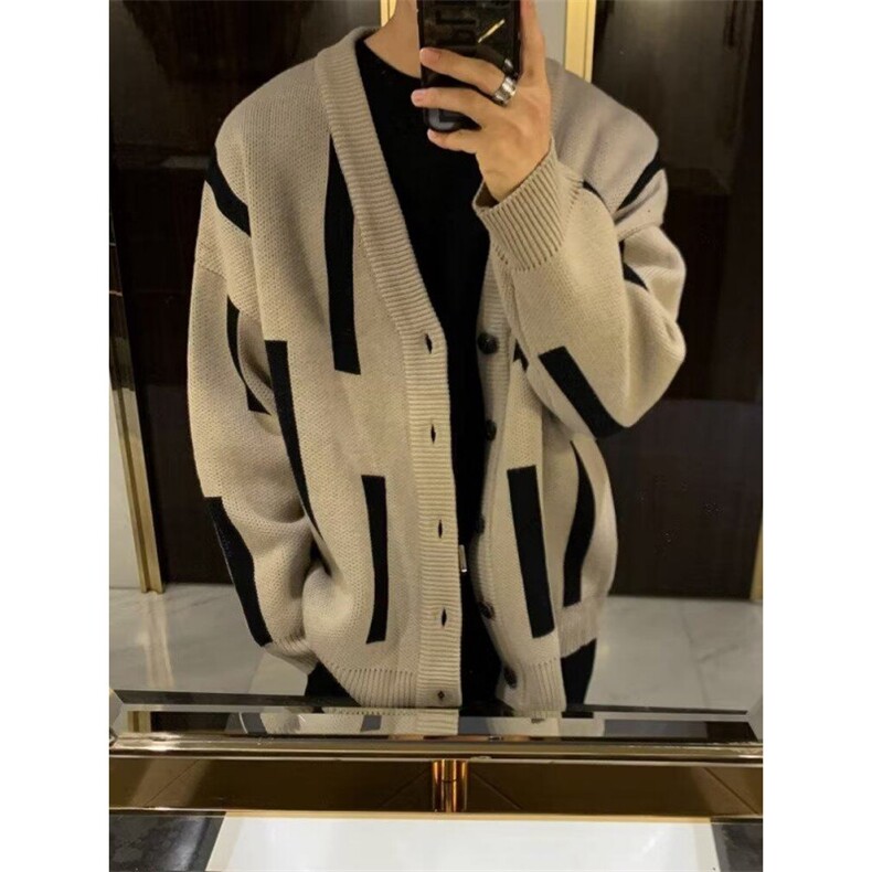 新款毛衣男士宽松慵懒风韩版潮流个性休闲V领针织衫开衫KS773P47,男装针织衫/毛衣,星座1013-5