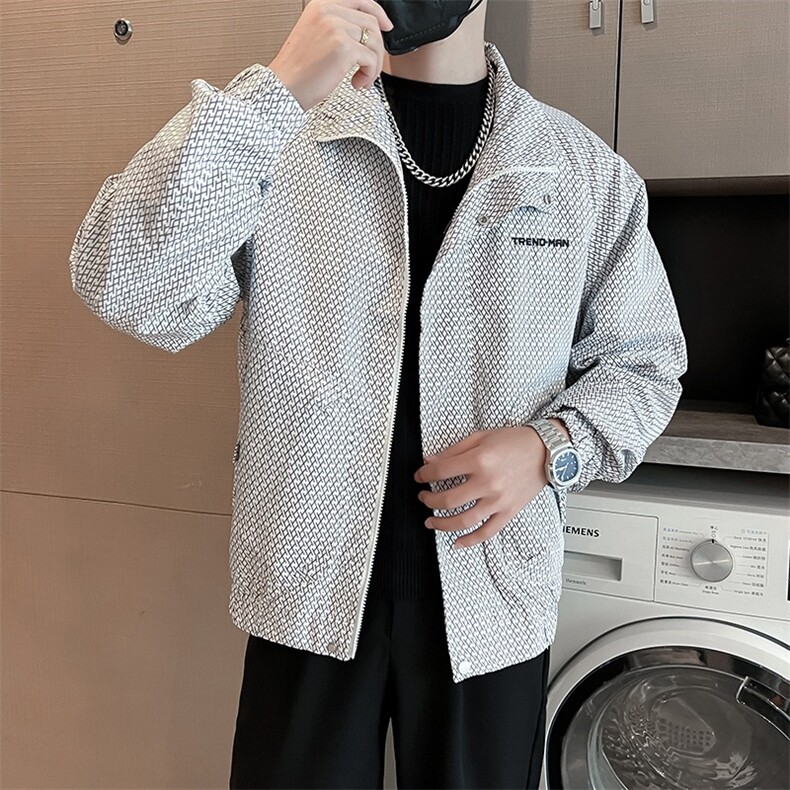 工装外套男新款潮流短款夹克衣服男士春秋款上衣,男装夹克,星座1013