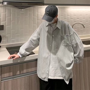 长袖衬衫春款男港风潮流C66P31图片