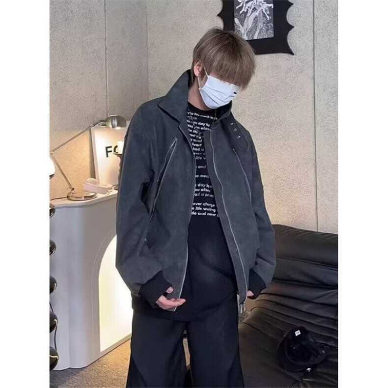 皮衣简约潮流气质ins文艺百搭原宿新款流行日系慵懒时尚JWT91,男装皮衣,星座1116A（原606A-3）