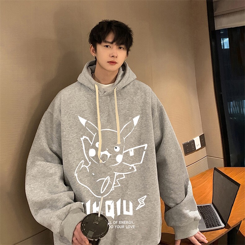 纯棉连帽卫衣男大码运动帽衫宽松薄WY2078-P35,男装卫衣,电商A040