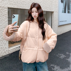 (XIANHUO）新风撞色优雅减龄短款羽绒服F687-P235-K358，女装羽绒服，2C255