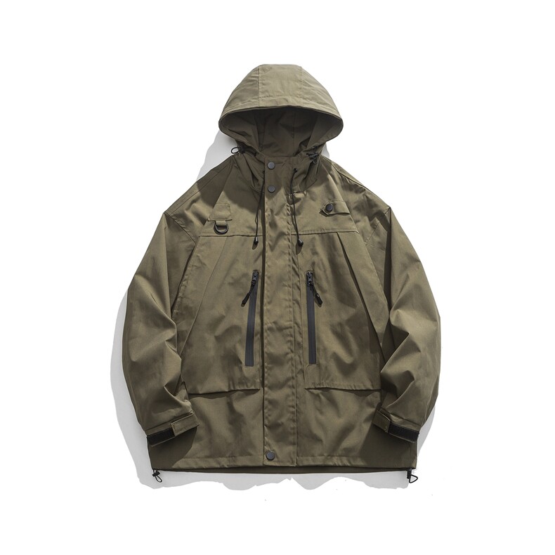 防水防风直播品质户外工装冲锋衣夹克连帽机能宽松版型JK100-P95,男装夹克,星座1408-1