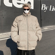 美式复古做旧皮服棉服男女款秋冬季加厚oversize宽松皮衣外套ins，男装皮衣，星座1013
