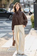 海宁2026新款气质时尚百搭拉链皮衣外套女高级感立领夹克，女装皮衣，美拉德工厂直营店