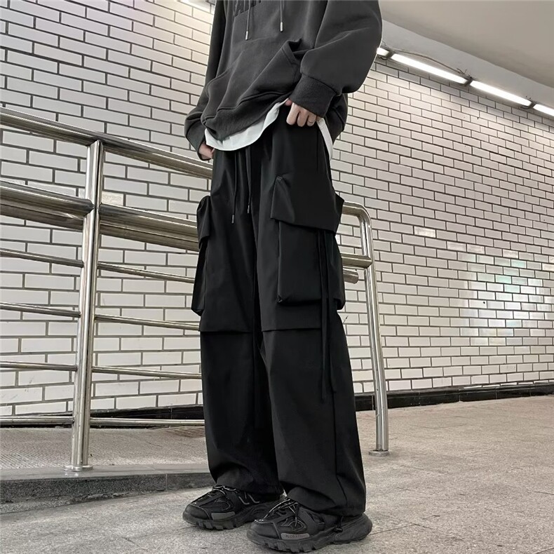 工装裤男韩版潮流大口袋高街帅气2024秋冬季新款ins长裤K4673-P36,男装休闲裤,星座412-2