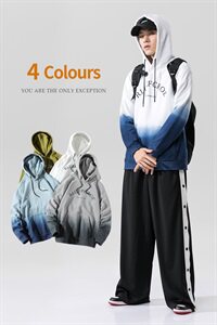 2021春秋季新款男士套头连帽卫衣韩版潮流渐变外套上衣服DF73T图片
