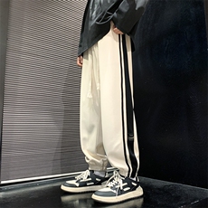 休闲裤男秋季新款港风宽松美式休闲束脚裤学生运动裤K656-P45，男装休闲裤，星座214-3