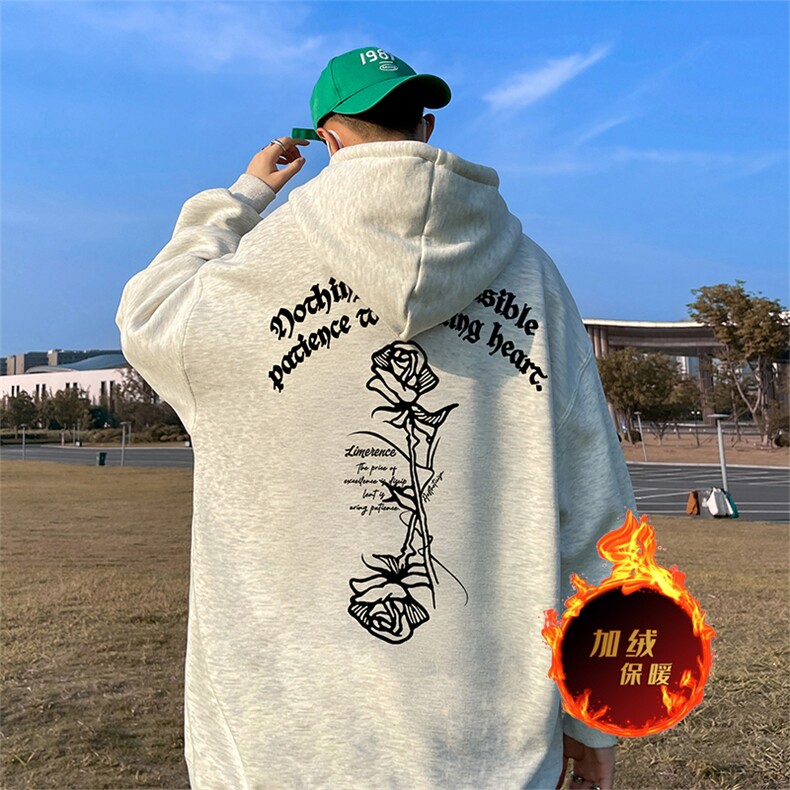 500克重磅秋冬美式加绒加厚卫衣外套DL1552常规特P35绒特P40,男装卫衣,电商A486