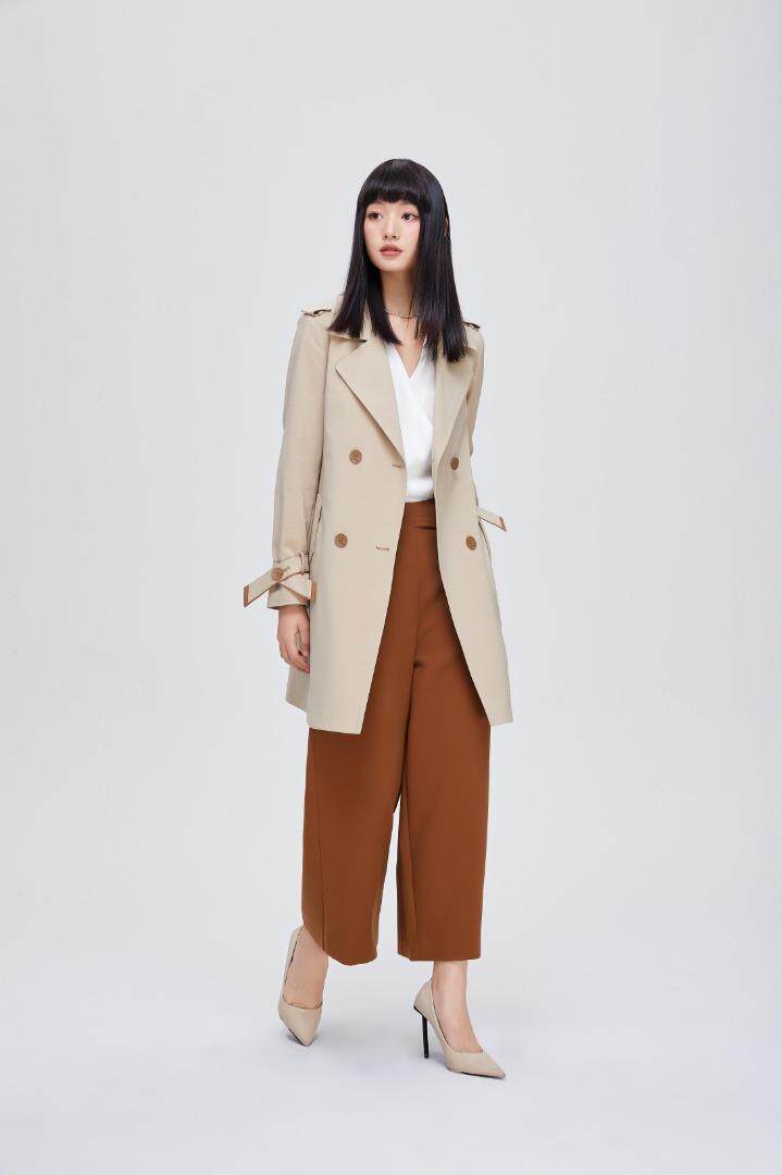 2023春装新款风衣外套中长款，女装风衣，千浪依族