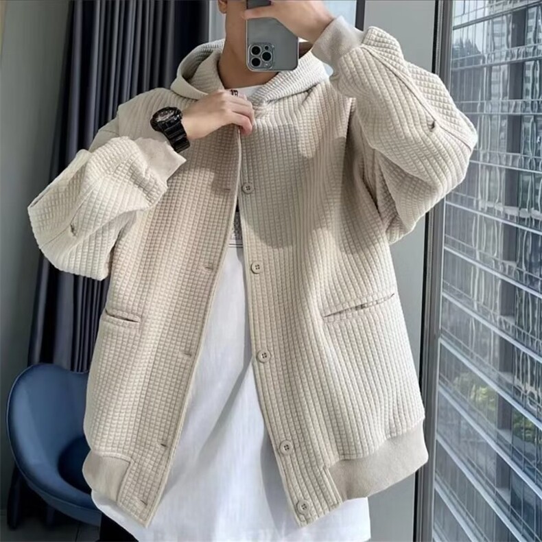 W12P55连帽开衫卫衣外套男春秋季2023新款宽松休闲重磅上衣,男装卫衣,星座218-1（原230）
