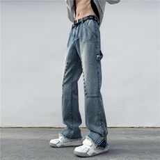 美式高街vibe潮牌牛仔裤休闲长裤直筒裤男裤W9986-P65控88，男装牛仔裤，电商A061-1