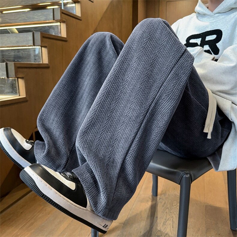 ！2025秋冬新款男士重磅麦穗休闲裤直筒百搭长裤WK2067特P35，男装休闲裤，电商B220