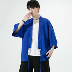 2025风时尚夏季冰丝垂感宽松七分袖防晒服男半袖风衣222特p25，男装风衣，星座815（原A203）