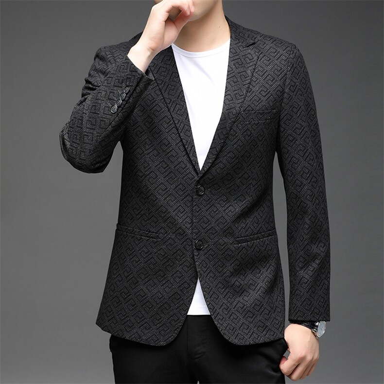 21秋季新款休闲西服外套中青年男士纯色百搭便服单西HB21835-P165，男装西服，电商B212（原钱塘6029）