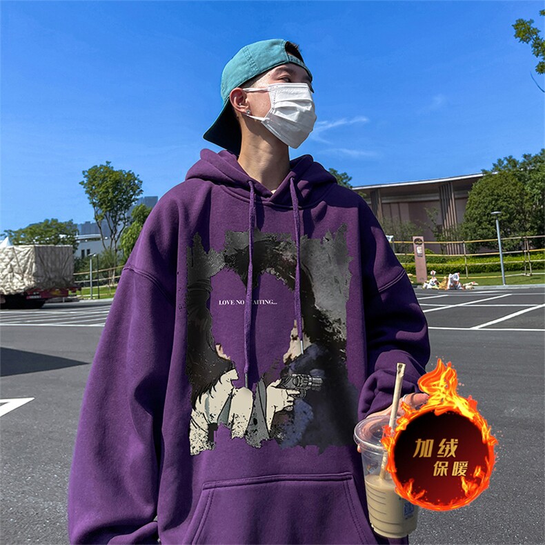 500克重磅秋冬美式加绒加厚卫衣外套 DL1525常规特P35绒特P40图片
