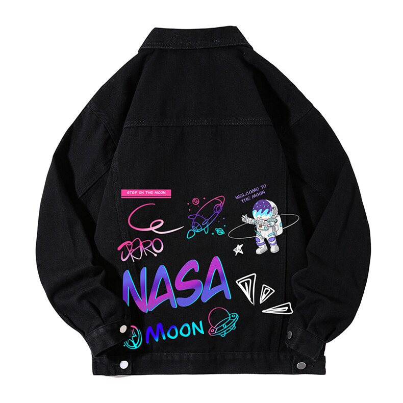 牛仔夹克男大码牛仔外套男茄克NJ77186-P60加绒款-P75NASA,男装夹克,电商A040A