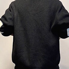 轻熟风潮牌针织开衫外套男2024秋冬新款宽松V领拼接加厚款毛衣男，男装针织衫/毛衣，星座506A