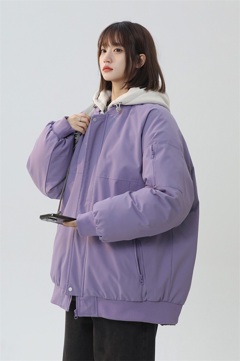 美式假两件棉服外套男2026秋冬校园风宽松棉衣夹克A436-2583-P95,男装夹克,电商A436