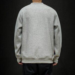 2019冬季新款马切达日系大码宽松休闲纯色加绒加厚卫衣男W656-P50图片