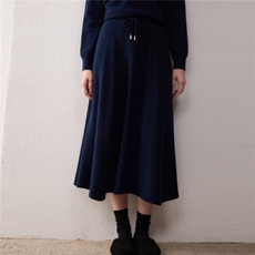 2025年秋季新款百搭女士中腰伞裙，女装半身裙，轻暖羊绒