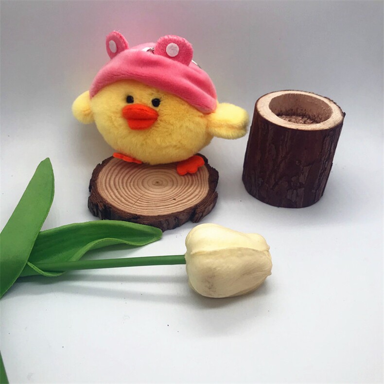 小黄鸡可爱毛绒带帽小鸡挂件，山东三丰挂件网供