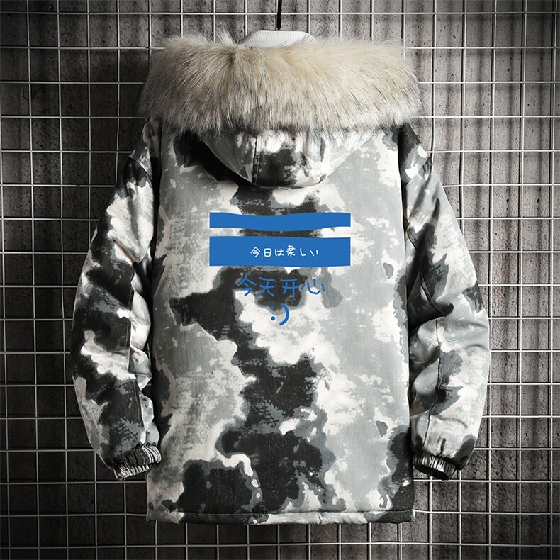 MC49033-P135日系潮衣男大码派克服男工装服外套袄网格,男装棉衣,电商A040A
