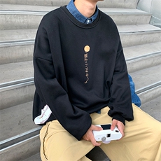 S6013-P35春季圆领卫衣男大码韩版宽松长袖外套男，男装卫衣，电商A040