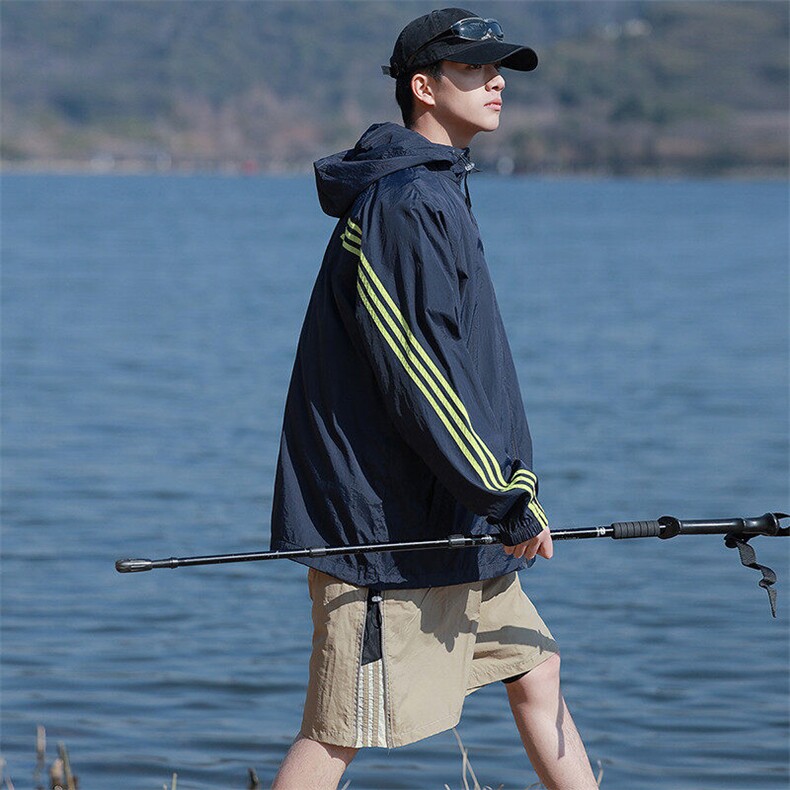 夏季中性风高品质50D尼龙皱时尚纯色防晒衣DSA157B-F7733-P55,男装防晒衣,电商A157B