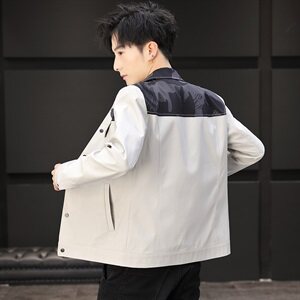 衬衣男韩版帅气2021新款长袖休闲宽松工装男士衬衫外套JK163-P50图片