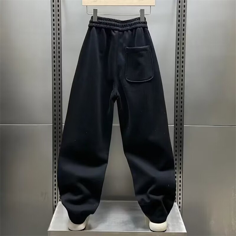 1506-1/KC741/P46刺绣休闲重磅微弹力阔腿裤男休闲直筒卫裤男女,男装休闲裤,星座1506-1