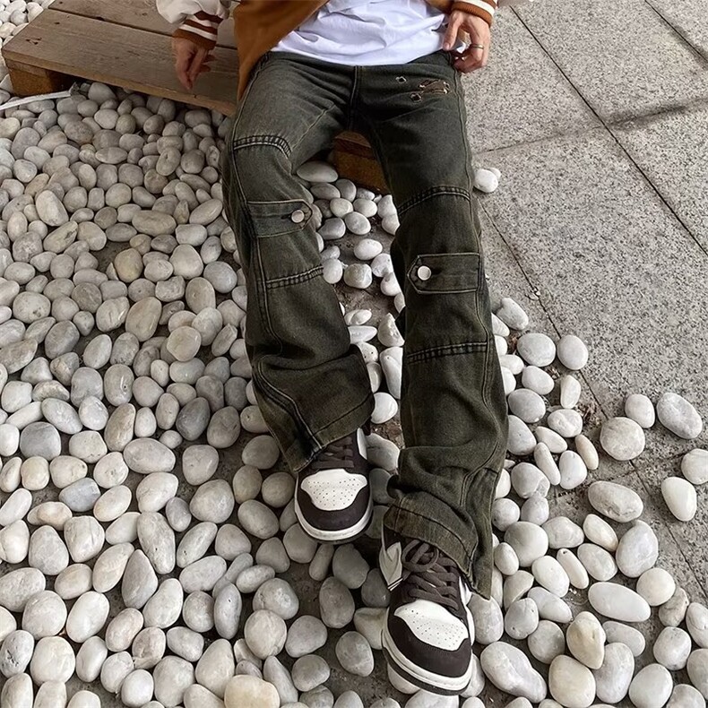 牛仔裤男秋季潮大码休闲裤子高街B18P60,男装牛仔裤,星座1116-2