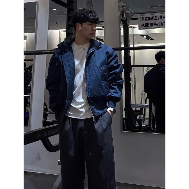 1506A/GF-1020/P64美式藏青色立领飞行夹克棉服男冬季棒球服,男装夹克,星座1506A