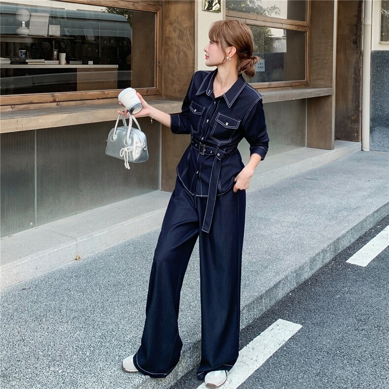 （新款）2025秋装时尚气质天丝牛仔套装两件套1D060-p210-288,女装套装/套裙,1D060