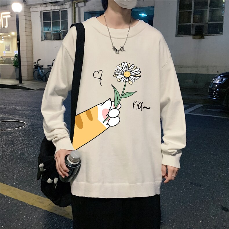 圆领毛衣男大码针织衫男毛线衣线衫M67265-P45加绒款-P65,男装针织衫/毛衣,电商A040