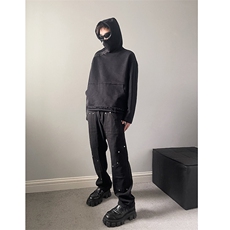 B221美式ins高街暗黑情侣同款小众铆钉牛仔裤LK22021-P60控78，男装牛仔裤，电商B221