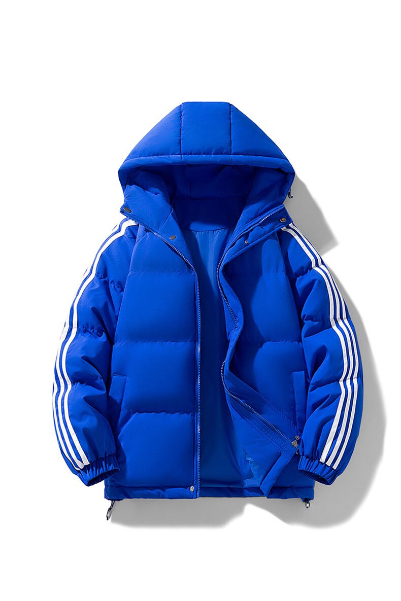 冬季潮流条纹五防立领加绒加厚棉衣情侣撞色棉服外套MY8899-p78,男装棉衣,星座610B-1