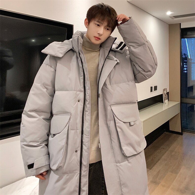 羽绒服新款男冬季港风宽松长款白鸭绒外套YR905-P180(控价238）,男装羽绒服,星座214-3