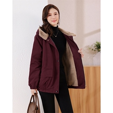 2023冬新款加绒加厚派克服保暖宽松715-1款，女装棉衣/棉服，秋牧寒烟