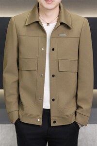 春季夹克男高品质翻领外套型男商务休闲百搭青年外套男N2610-P87图片