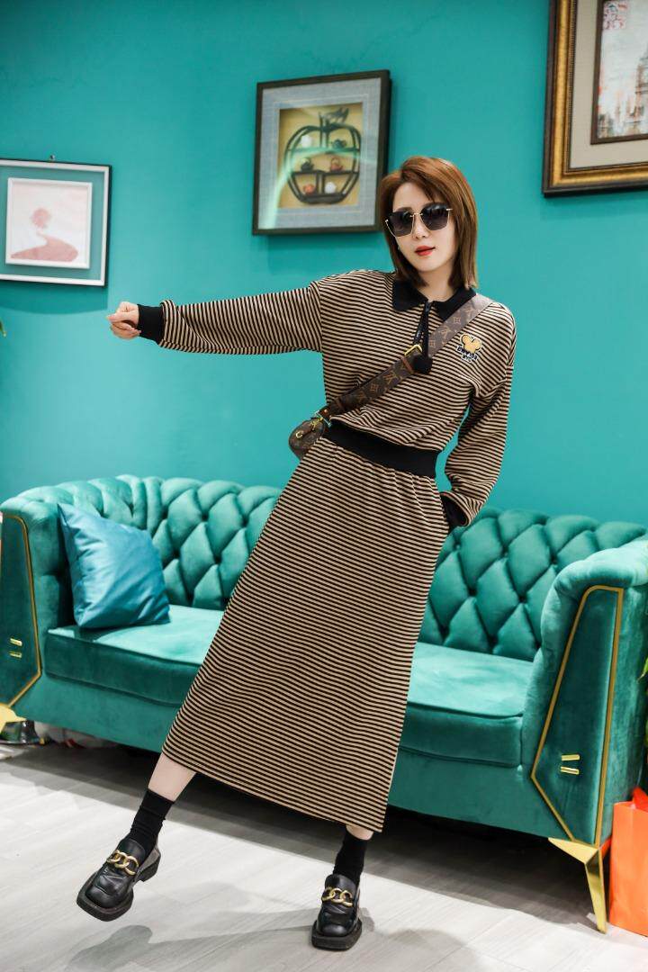 秋装条纹套裙，其它，雪飞诗