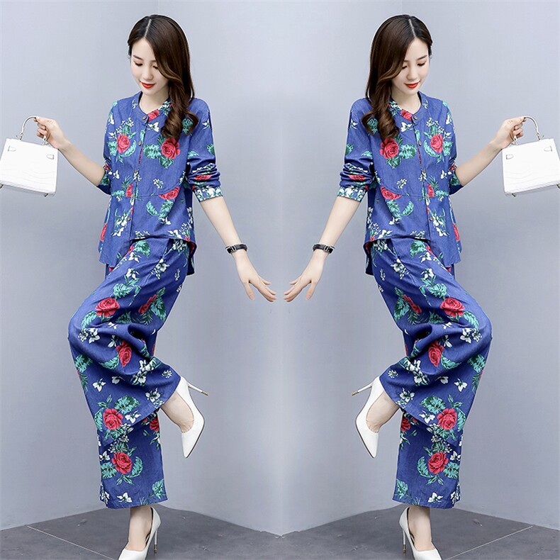 2021春秋季新款时尚气质休闲舒适两件套,女装套装/套裙,魅影